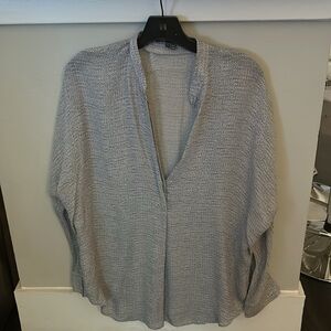 Vince silk long sleeve top